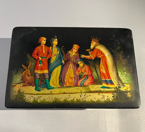 Vintage russian black lacquer - vintage,