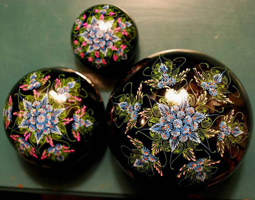 Vintage hand painted floral - hand,
